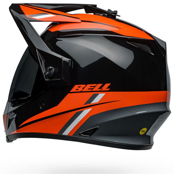 motorcycle helmet, rear view, showing aerodynamic shell design, ventilation ports, and secure retention system built for rider comfort and protection. SKU 07157270.