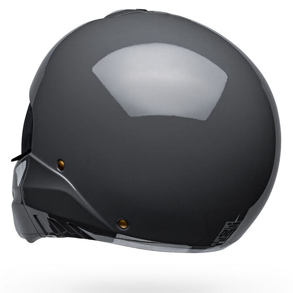 motorcycle helmet, rear view, showing aerodynamic shell design, ventilation ports, and secure retention system built for rider comfort and protection. SKU 07150185.