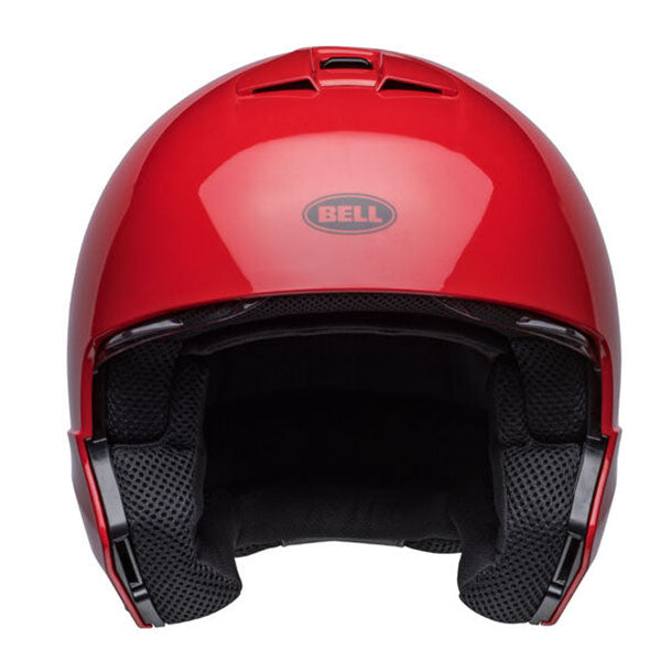 motorcycle helmet, front view, showing aerodynamic shell design, ventilation ports, and secure retention system built for rider comfort and protection. SKU 07150173.