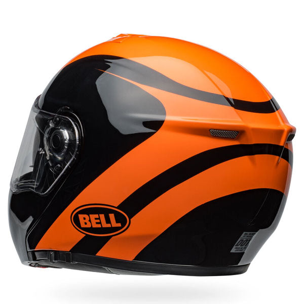 motorcycle helmet, showing aerodynamic shell design, ventilation ports, and secure retention system built for rider comfort and protection