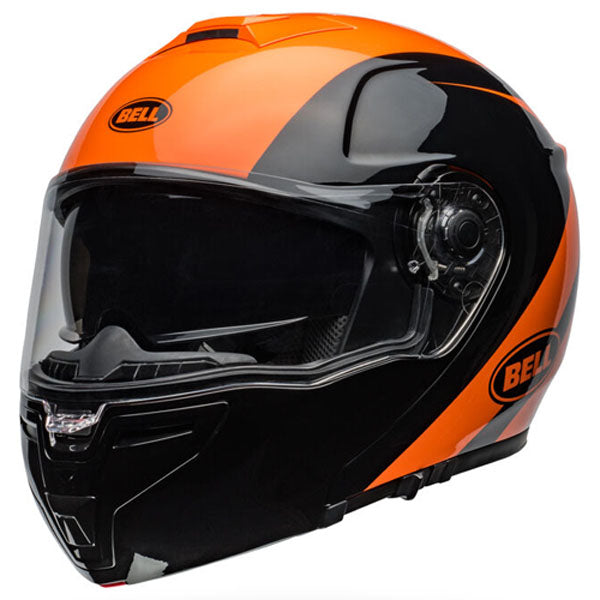 motorcycle helmet, showing aerodynamic shell design, ventilation ports, and secure retention system built for rider comfort and protection