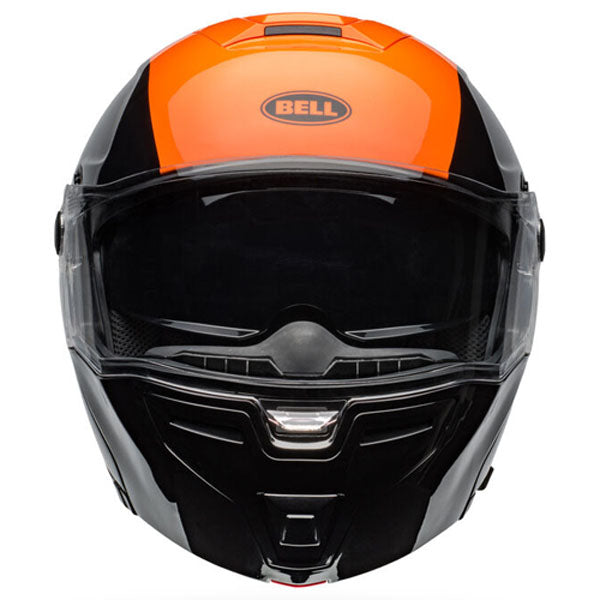 motorcycle helmet, showing aerodynamic shell design, ventilation ports, and secure retention system built for rider comfort and protection