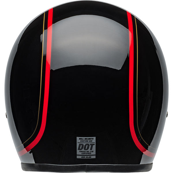 motorcycle helmet, rear view, showing aerodynamic shell design, ventilation ports, and secure retention system built for rider comfort and protection. SKU 07159441.