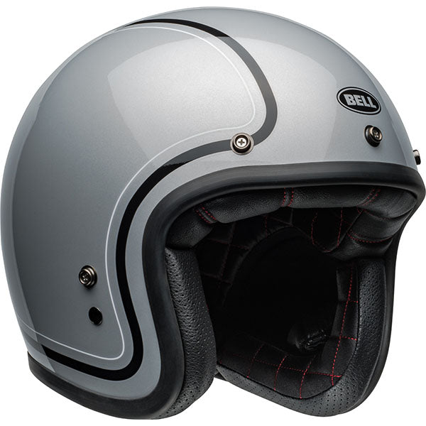 motorcycle helmet, front view, showing aerodynamic shell design, ventilation ports, and secure retention system built for rider comfort and protection