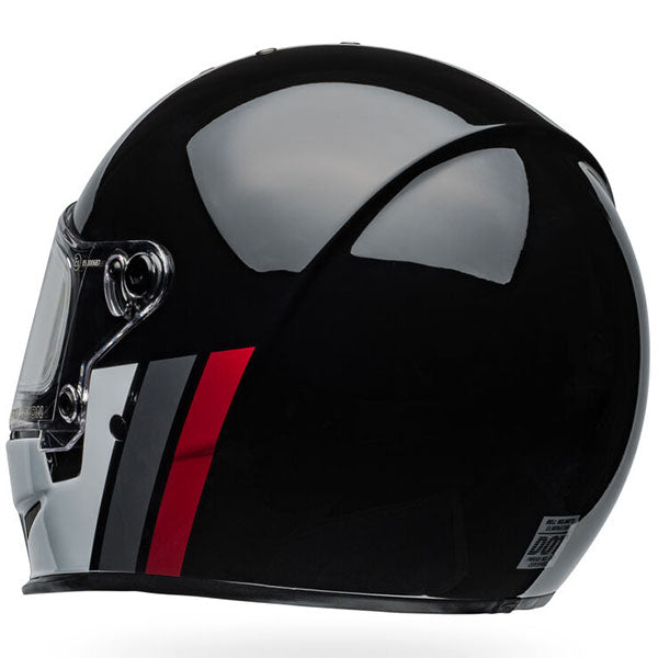 motorcycle helmet, rear view, showing aerodynamic shell design, ventilation ports, and secure retention system built for rider comfort and protection. SKU 07158012.