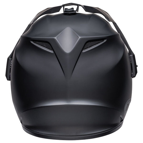 motorcycle helmet, angled view, showing aerodynamic shell design, ventilation ports, and secure retention system built for rider comfort and protection. SKU 07136685.