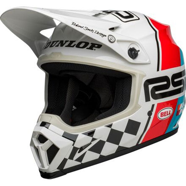 motorcycle helmet, showing aerodynamic shell design, ventilation ports, and secure retention system built for rider comfort and protection