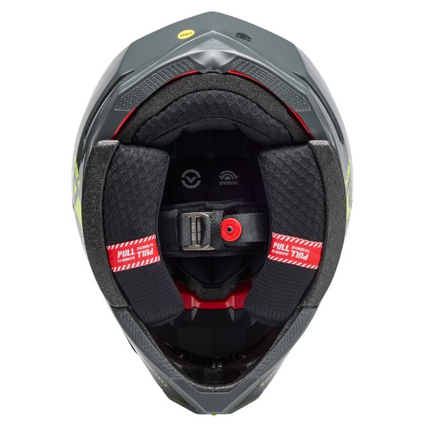 Image of Bell - Moto-10 Spherical Strike Helmet | SKU 71712 | Colors: Yellow/Gray, Blue | Sizes: XS to 2X | Available at BTO Sports - alternate view