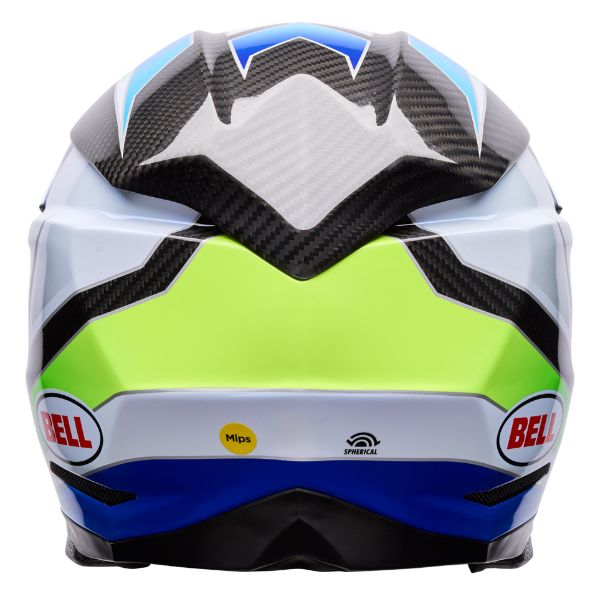 Image of Bell - Moto-10 Spherical Grid Helmet | SKU 71712 | Colors: White/Black/Gray, White/Blue | Sizes: XS to 2X | Available at BTO Sports