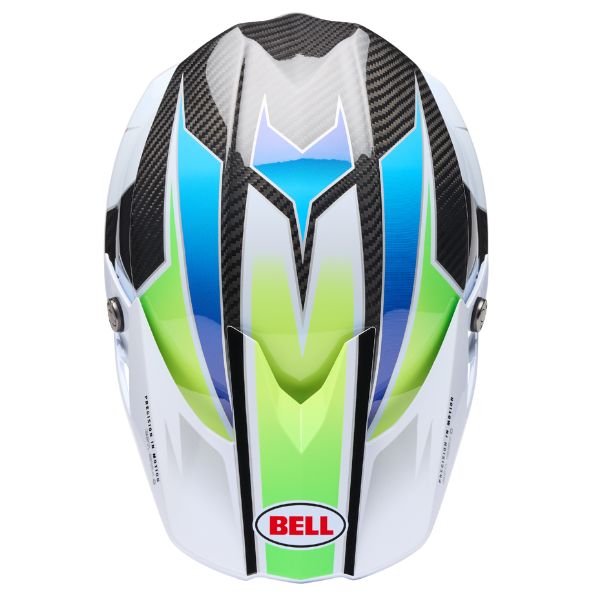 Image of Bell - Moto-10 Spherical Grid Helmet | SKU 71712 | Colors: White/Black/Gray, White/Blue | Sizes: XS to 2X | Available at BTO Sports