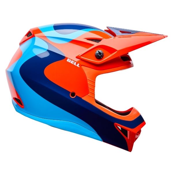 motorcycle helmet, showing aerodynamic shell design, ventilation ports, and secure retention system built for rider comfort and protection. SKU 07173869.
