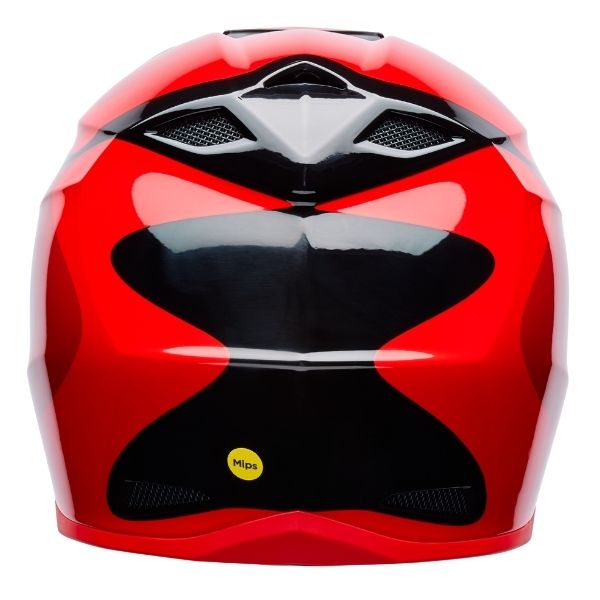 Motorcycle helmet, showing aerodynamic shell design, ventilation ports, and secure retention system built for rider comfort and protection | Bell - MX-10 MIPS Wave Helmet (Youth) | SKU 71757 | Colors: Orange/Blue, Red/Black | Sizes: Y-SM to Y-LG | Available at BTO Sports