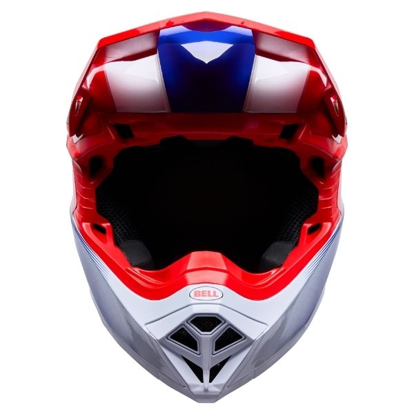Image of Bell - Moto-10 Falcon MIPS Helmet | SKU 71740 | Colors: Red/White, White/Black, Orange/Blue | Sizes: XS to 2X | Available at BTO Sports