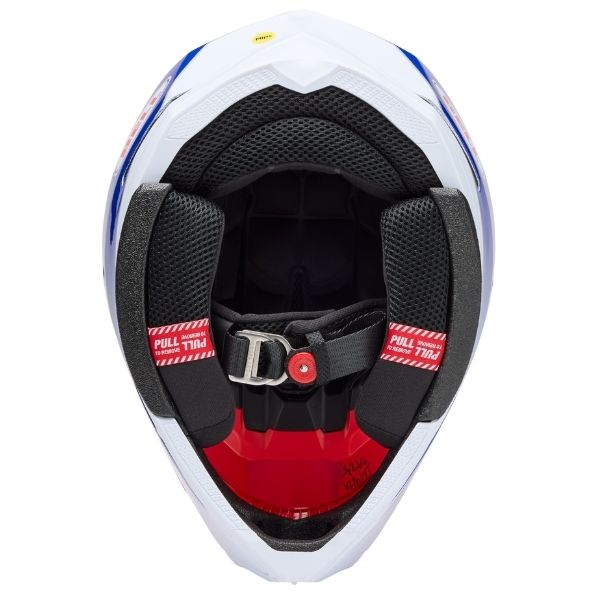 Image of Bell - Moto-10 Falcon MIPS Helmet | SKU 71740 | Colors: Red/White, White/Black, Orange/Blue | Sizes: XS to 2X | Available at BTO Sports