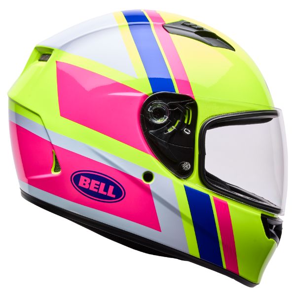 Image of Bell - Qualifier Chasm Helmet | SKU 71743 | Colors: Purple, Yellow/Pink | Sizes: XS to 3X | Available at BTO Sports