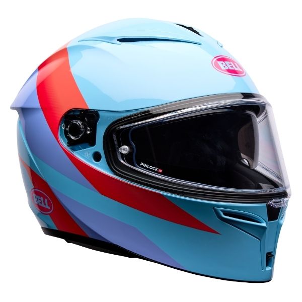 Image of Bell - Lithium Passion Helmet | SKU 71750 | Colors: Blue/Pink, Black/Purple | Sizes: XS to 3X | Available at BTO Sports