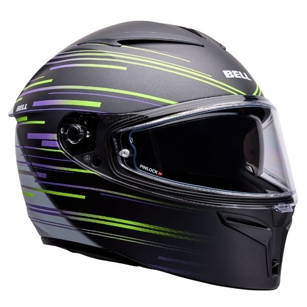Image of Bell - Lithium Velo Helmet | SKU 71750 | Colors: Black/Purple, Black/Yellow | Sizes: XS to 3X | Available at BTO Sports