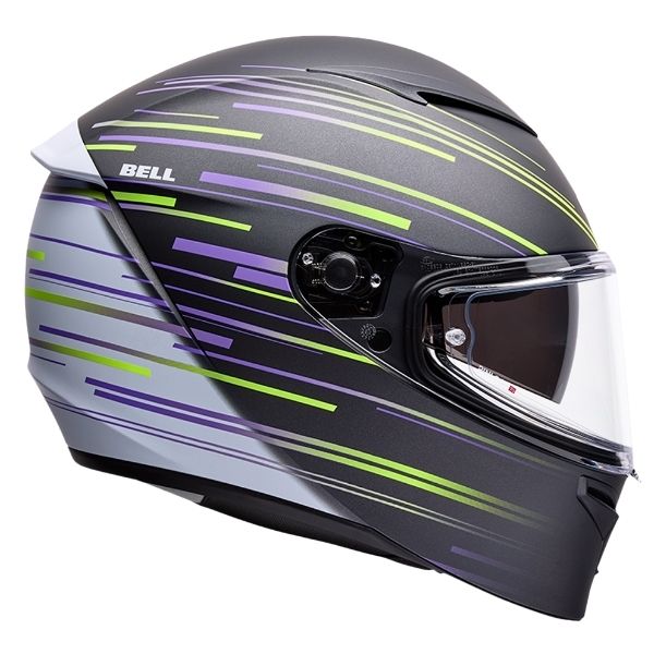 Image of Bell - Lithium Velo Helmet | SKU 71750 | Colors: Black/Purple, Black/Yellow | Sizes: XS to 3X | Available at BTO Sports