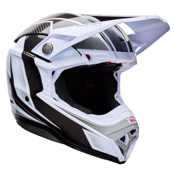 Image of Bell - Moto-10 Spherical Grid Helmet | SKU 71712 | Colors: White/Black/Gray, White/Blue | Sizes: XS to 2X | Available at BTO Sports