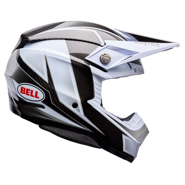 Image of Bell - Moto-10 Spherical Grid Helmet | SKU 71712 | Colors: White/Black/Gray, White/Blue | Sizes: XS to 2X | Available at BTO Sports