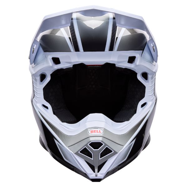 Image of Bell - Moto-10 Spherical Grid Helmet | SKU 71712 | Colors: White/Black/Gray, White/Blue | Sizes: XS to 2X | Available at BTO Sports