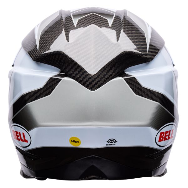 Image of Bell - Moto-10 Spherical Grid Helmet | SKU 71712 | Colors: White/Black/Gray, White/Blue | Sizes: XS to 2X | Available at BTO Sports