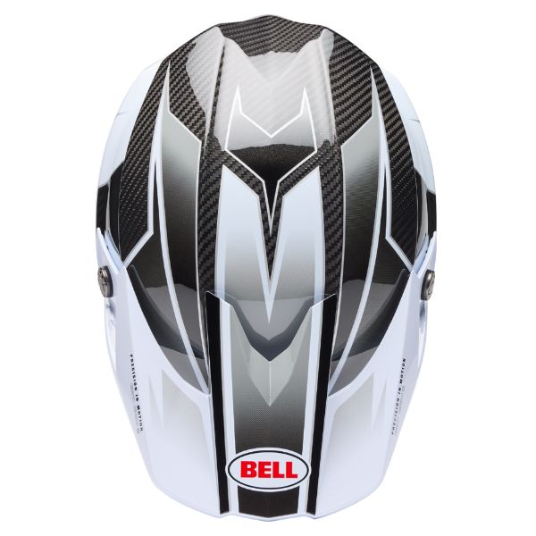 Image of Bell - Moto-10 Spherical Grid Helmet | SKU 71712 | Colors: White/Black/Gray, White/Blue | Sizes: XS to 2X | Available at BTO Sports