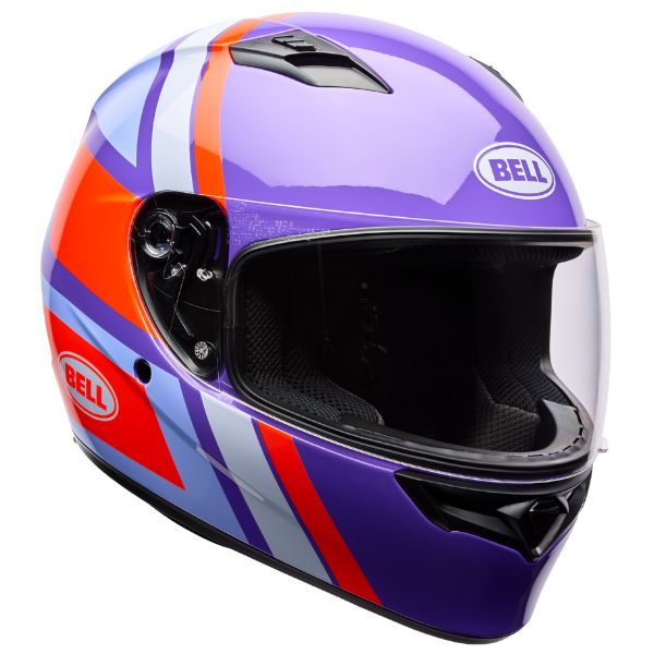 Image of Bell - Qualifier Chasm Helmet | SKU 71743 | Colors: Purple, Yellow/Pink | Sizes: XS to 3X | Available at BTO Sports
