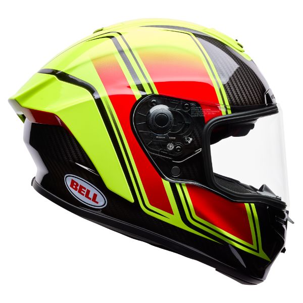 Image of Bell - Race Star DLX Flex Grid Helmet | SKU 71755 | Colors: Blue/Yellow, Yellow | Sizes: XS to 2X | Available at BTO Sports
