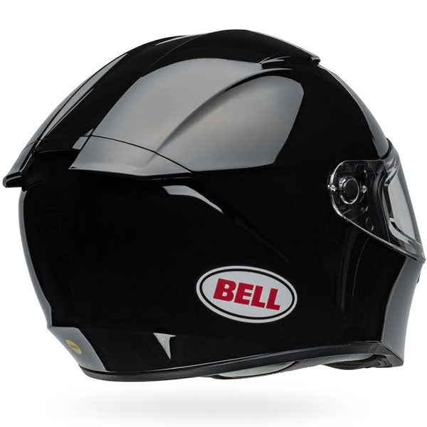 motorcycle helmet, rear view, showing aerodynamic shell design, ventilation ports, and secure retention system built for rider comfort and protection. SKU 07160841.
