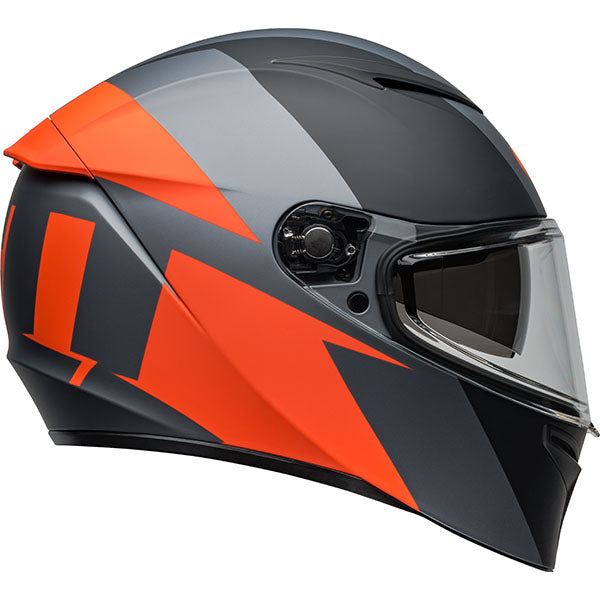 motorcycle helmet, showing aerodynamic shell design, ventilation ports, and secure retention system built for rider comfort and protection