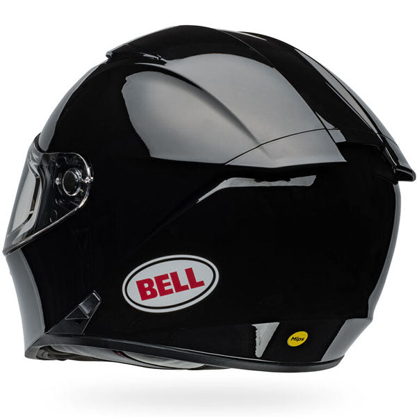 motorcycle helmet, rear view, showing aerodynamic shell design, ventilation ports, and secure retention system built for rider comfort and protection. SKU 07160764.