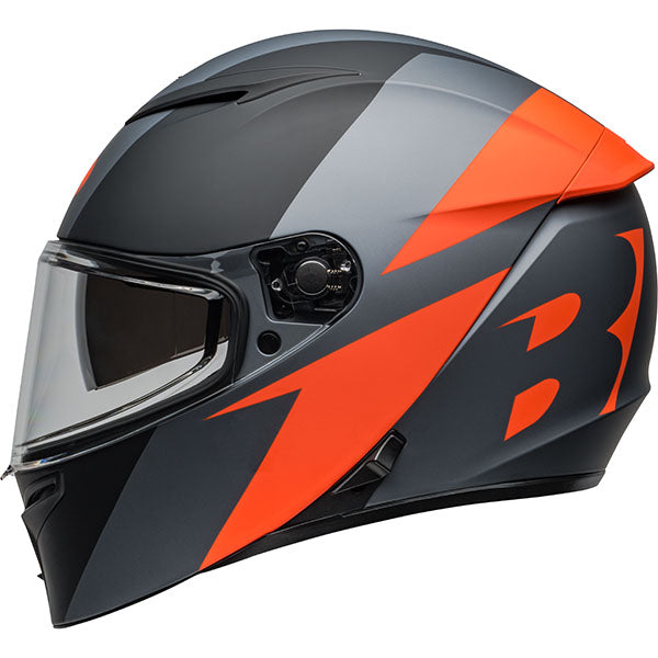 motorcycle helmet, showing aerodynamic shell design, ventilation ports, and secure retention system built for rider comfort and protection