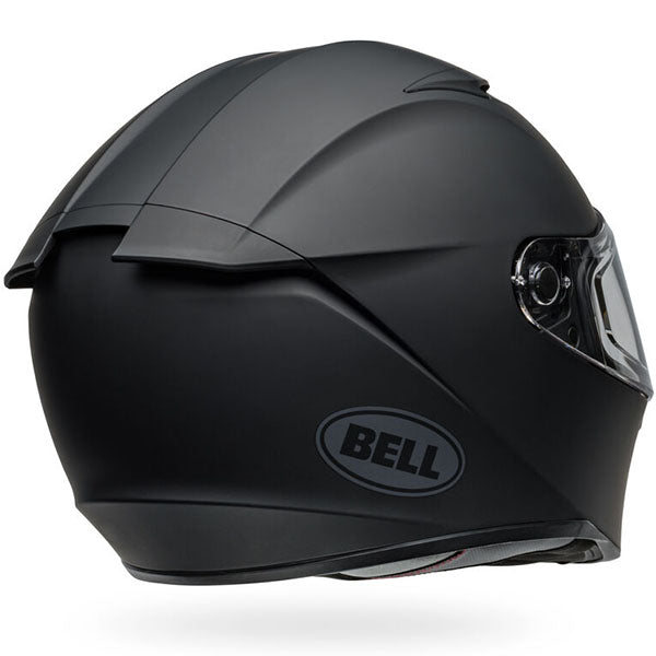 motorcycle helmet, rear view, showing aerodynamic shell design, ventilation ports, and secure retention system built for rider comfort and protection. SKU 07160958.