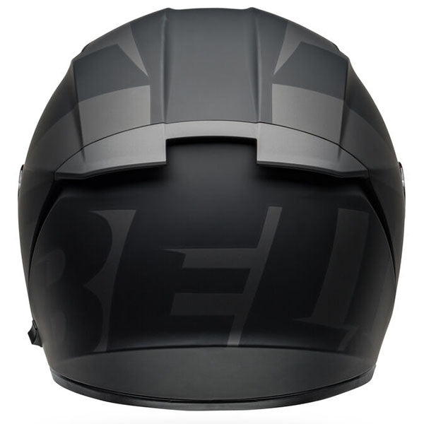 motorcycle helmet, rear view, showing aerodynamic shell design, ventilation ports, and secure retention system built for rider comfort and protection. SKU 07160991.