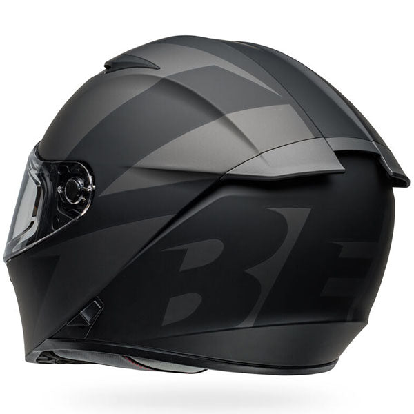motorcycle helmet, rear view, showing aerodynamic shell design, ventilation ports, and secure retention system built for rider comfort and protection. SKU 07160992.