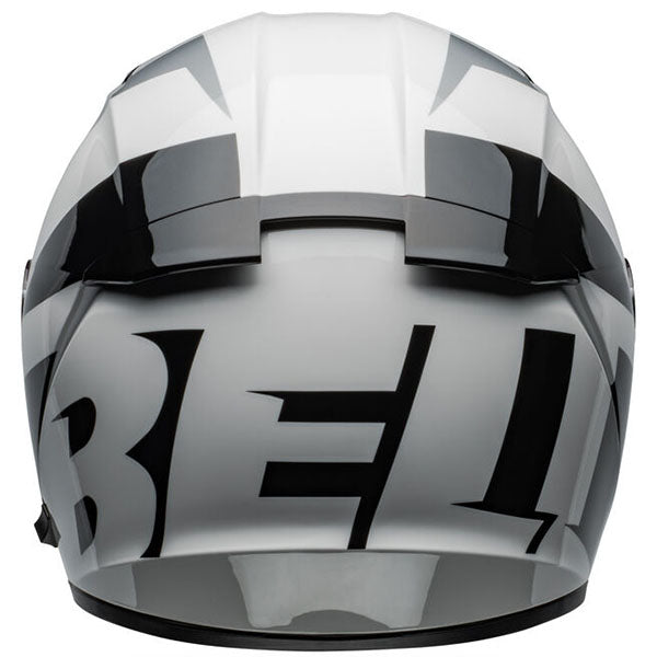 motorcycle helmet, rear view, showing aerodynamic shell design, ventilation ports, and secure retention system built for rider comfort and protection. SKU 07161011.