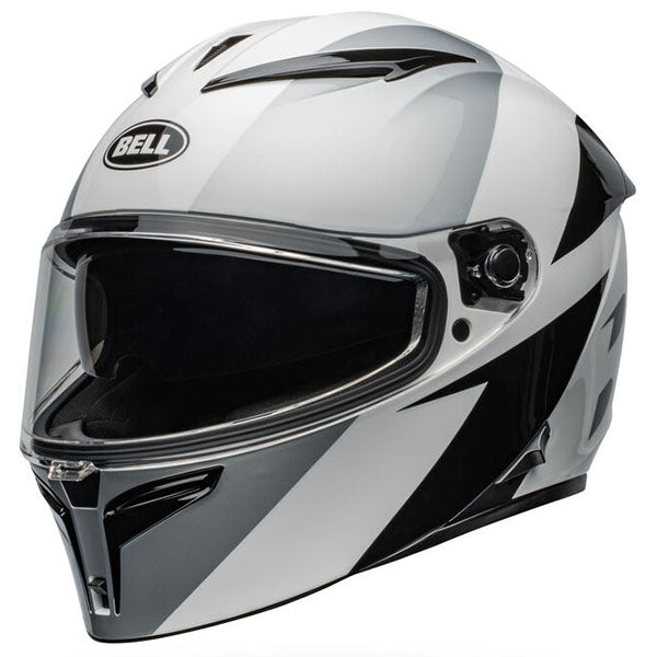motorcycle helmet, front view, showing aerodynamic shell design, ventilation ports, and secure retention system built for rider comfort and protection. SKU 07161014.