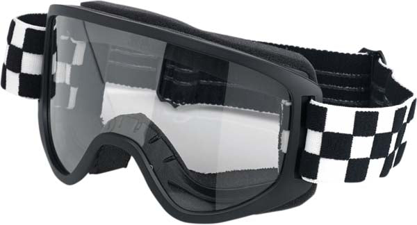 Product image of Biltwell moto 2 0 goggles black grey motocross goggles showing frame design, lens style, and colorway
