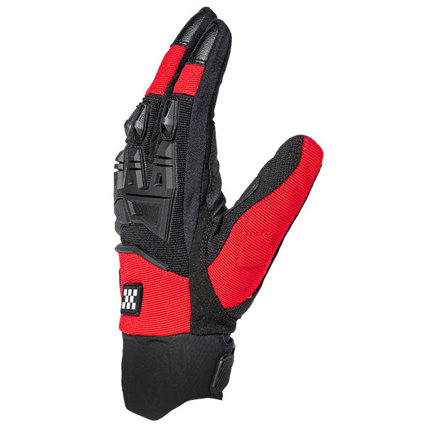 Product image of Cortech 0017 Cortech Aero Tec 2 Gloves Red side1706656379 1663923 motocross gloves showing fit, construction, and colorway | Available at BTO Sports