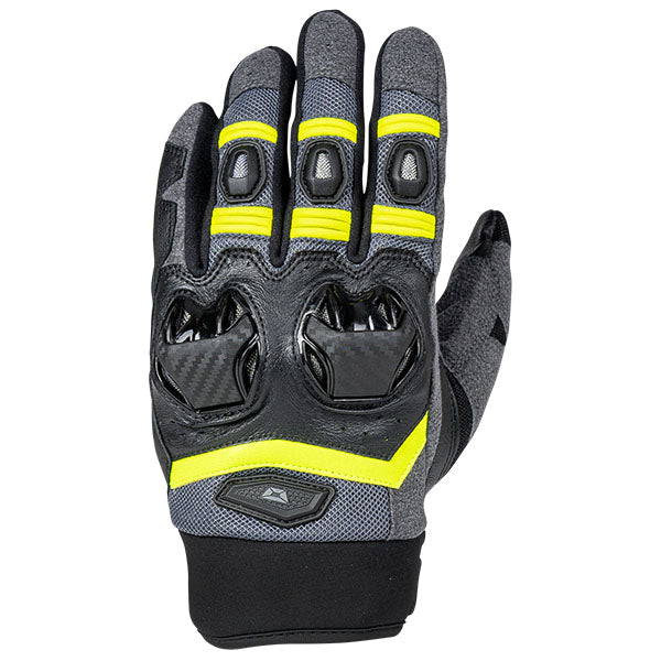 Product image of Cortech 00 Cortech Hyper Flo 2 Gloves HiViz Gray top1706654879 1663910 motocross gloves showing fit, construction, and colorway | Available at BTO Sports