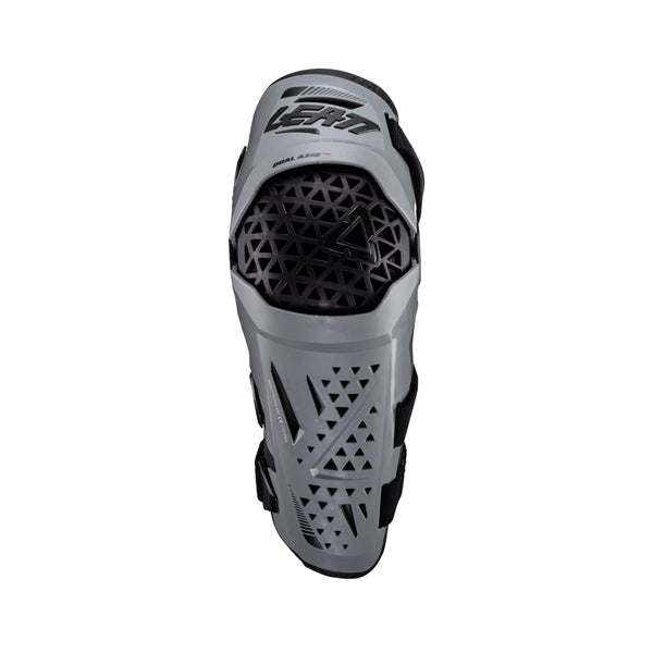 Product photo showing Leatt, Dual Axis Pro Knee and Shin Guards in White, Colors: Black, Forge Grey, White, Sizes: 2-2, SKU: 5024060811