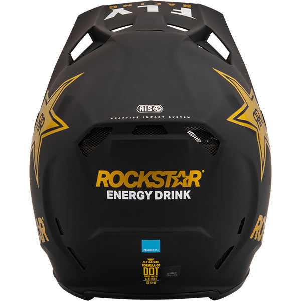 studio product photo of product in Matte Black / Gold for dirt bike, motocross, off road. SKU 73-432S.