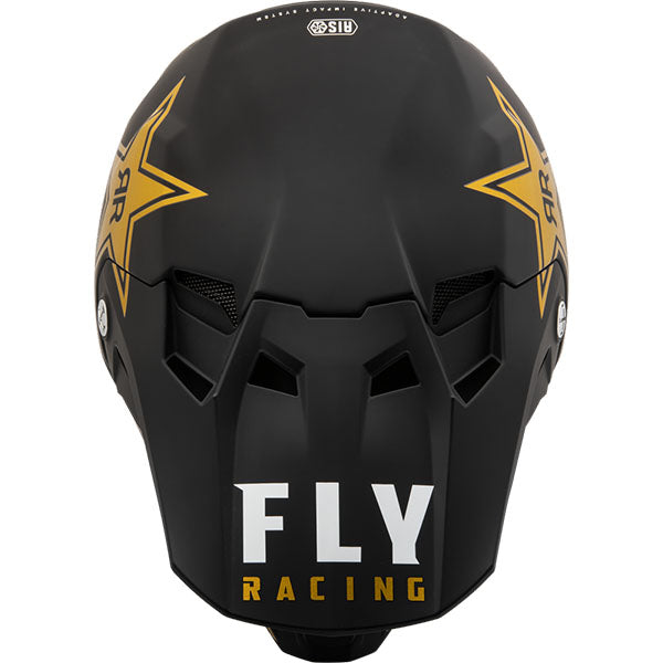 studio product photo of product in Matte Black / Gold for dirt bike, motocross, off road. SKU 73-432M.