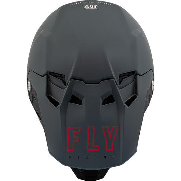 studio product photo of product in Matte Gray / Black for dirt bike, motocross, off road. SKU 73-432XS.