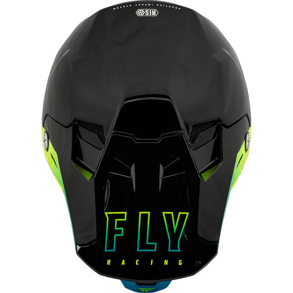 studio product photo of product in Black / Blue / Hi-Vis for dirt bike, motocross, off road. SKU 73-432S.
