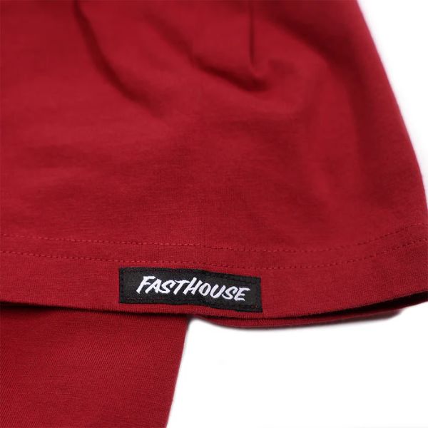 Crisp studio image on a white background of Fasthouse Paragon Tee; showing tee fit, printed graphics, and crew neckline; SKU 3210001504; Sizes: S-3XL