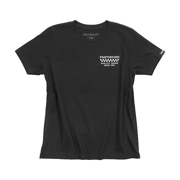 Professional studio photo of Fasthouse Nomad Tee (Youth); showing tee fit, printed graphics, and crew neckline; SKU 3216450054