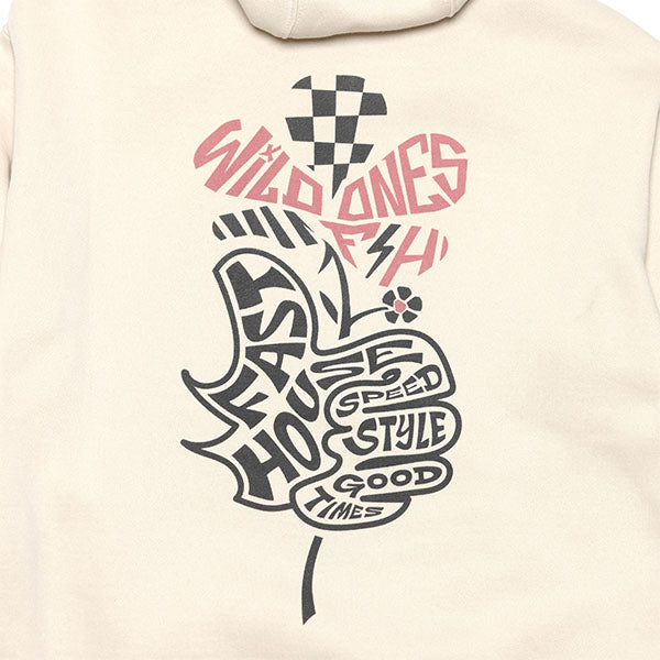 Studio photo on a white background of Fasthouse Garden Party Tee (Womens); showing tee fit, printed graphics, and crew neckline; SKU 3211430574