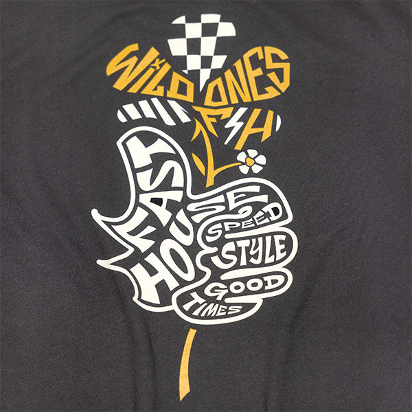 Clean studio shot of Fasthouse Garden Party Tee (Womens); showing tee fit, printed graphics, and crew neckline; SKU 3211430574; Colors: Black, Natural